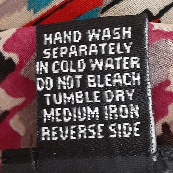 RUE 21 Long Red Sheer Chiffon Open Tunic; Short Dolman Sleeves; Fringe; Size S - Picture 5 of 5